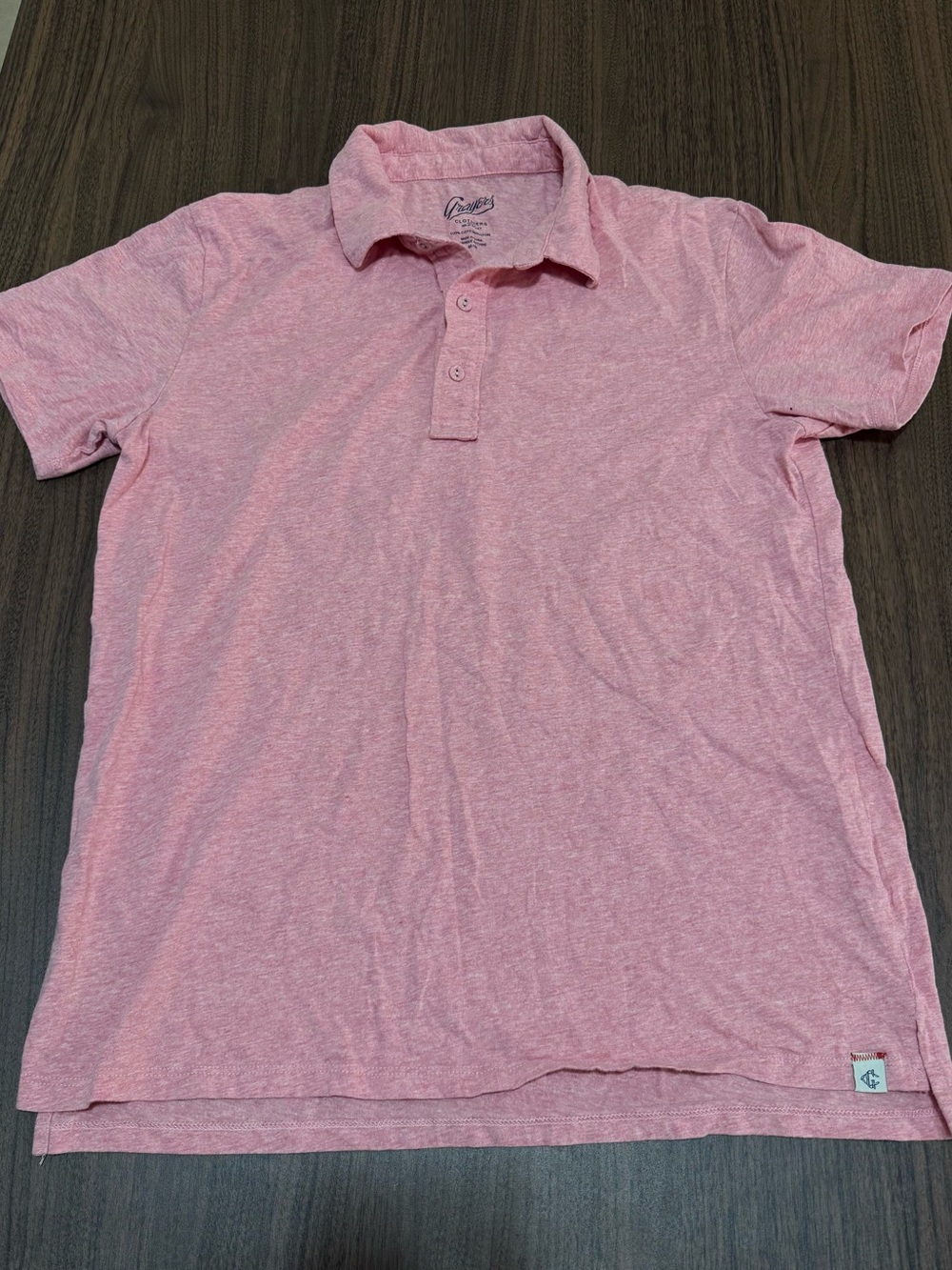 GRAYERS Pink Collared Short Sleeve T-Shirt Size M